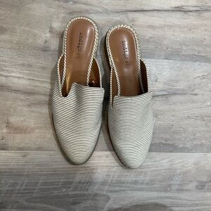 Indigo Women's Striped Slip-On Shoes - Black and White